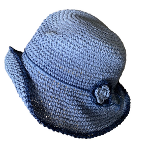 Women's Blue Straw Hat by Denver Hayes